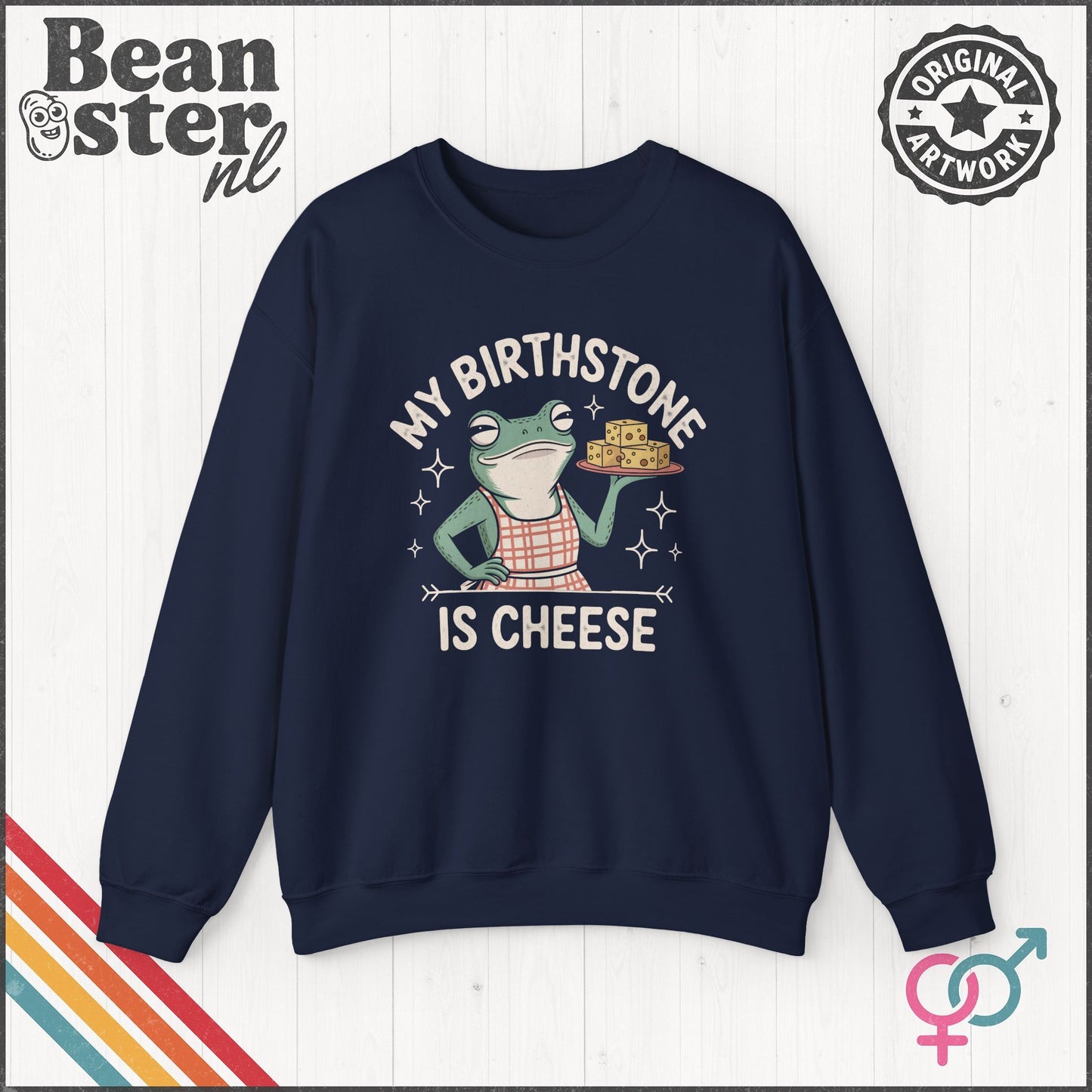 Cheese Is My Birthstone Funny Frog Sweatshirt