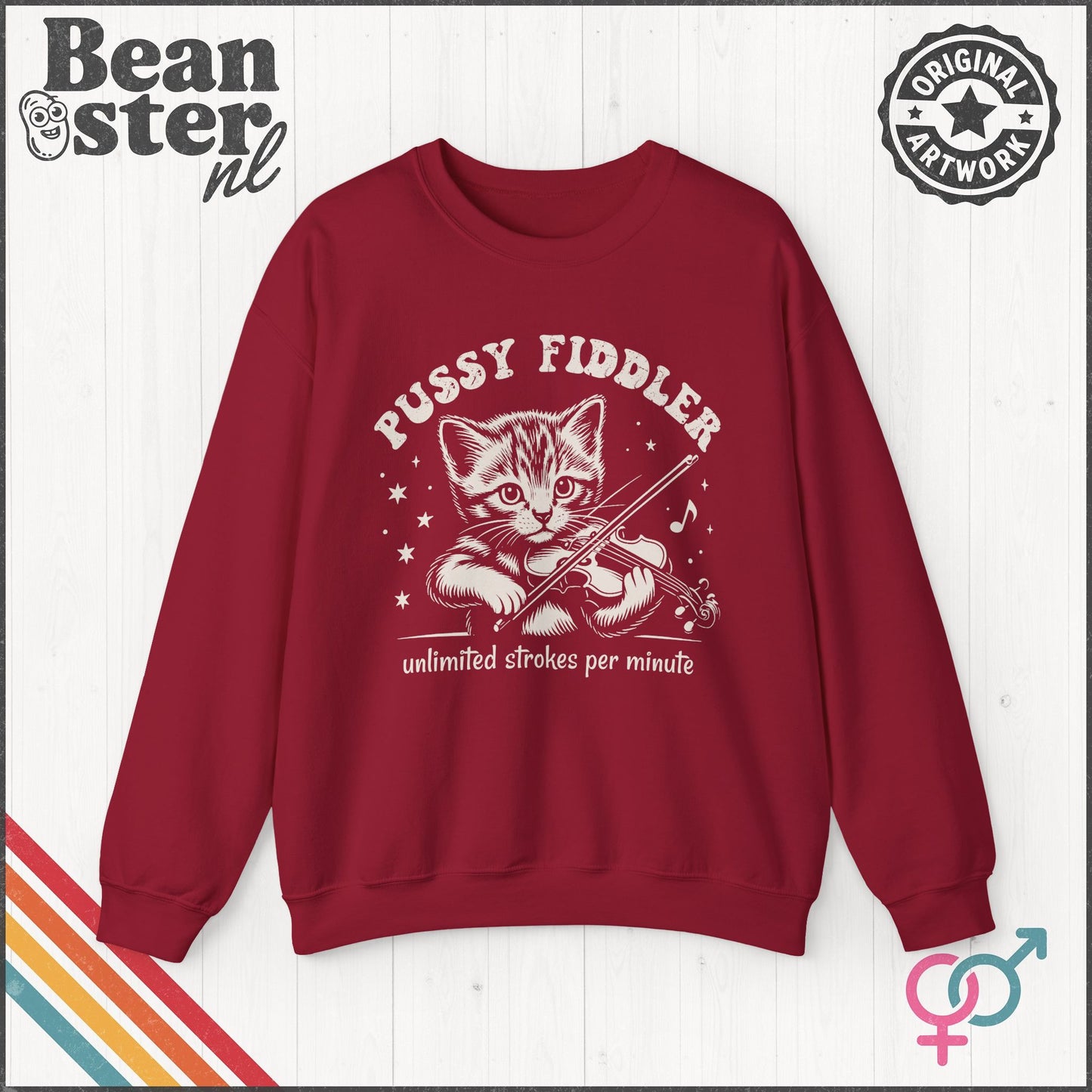 Pussy Fiddler Sweatshirt – Funny Cat Meme Crewneck