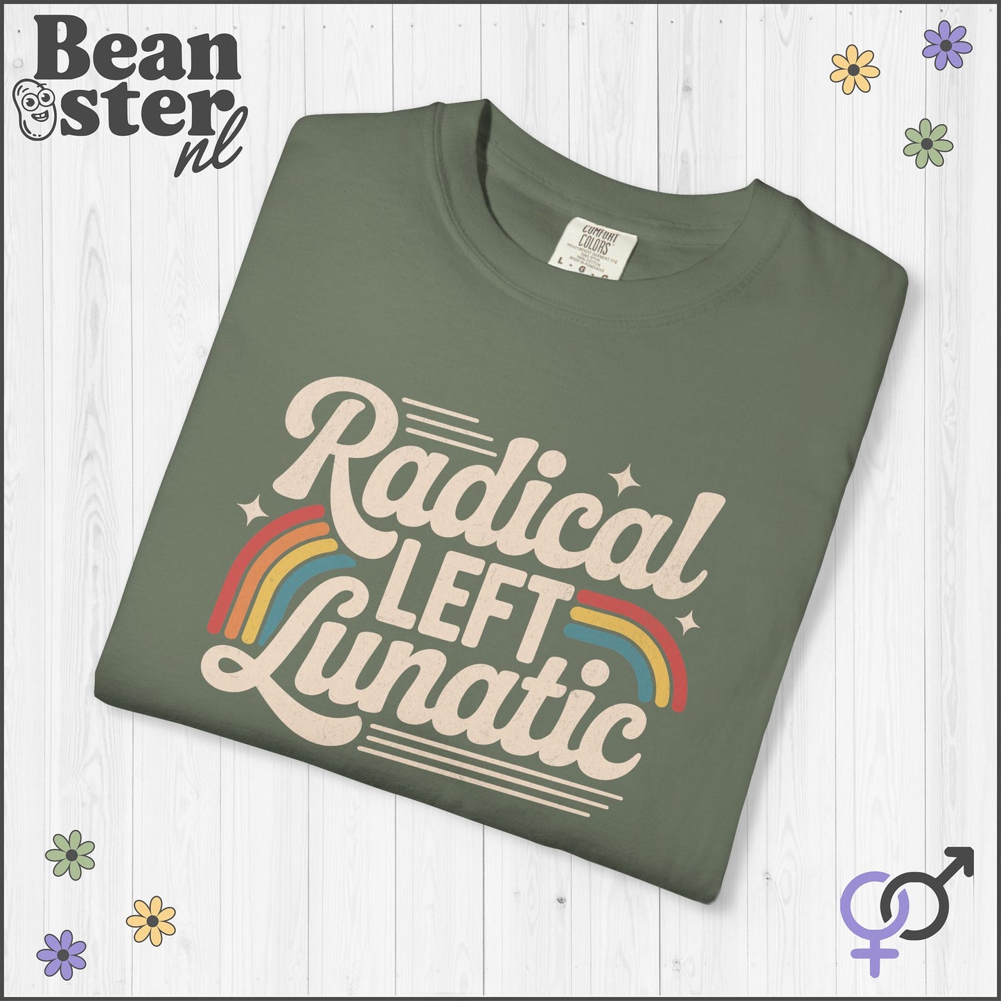 Radical Left Lunatic Retro Rainbow Shirt