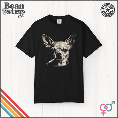 Smoking Chihuahua Graphic T-Shirt