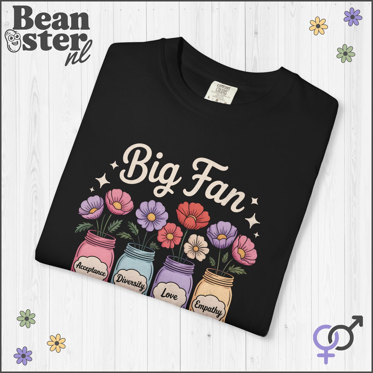 Cute Jar Graphic Tee – Human Rights Flower Slogan Shirt