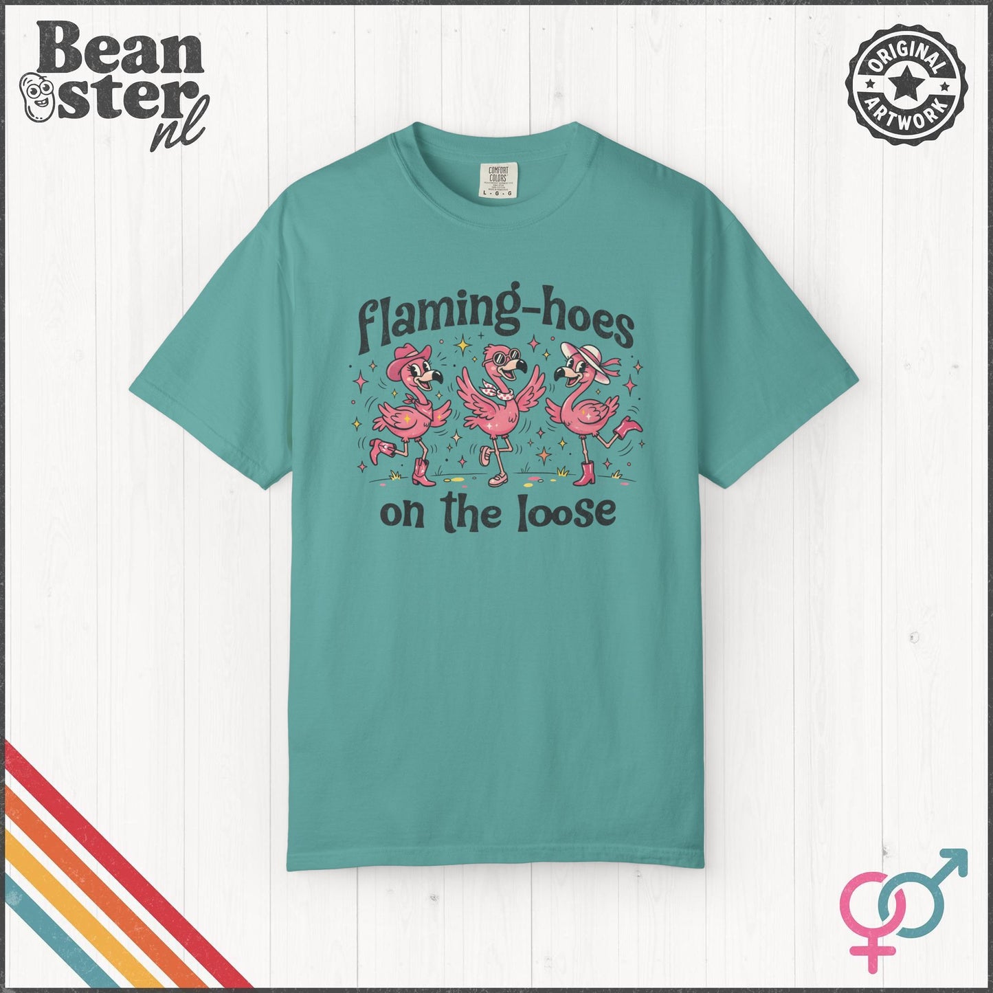 Flaming-hoes Funny Flamingo Graphic T-Shirt