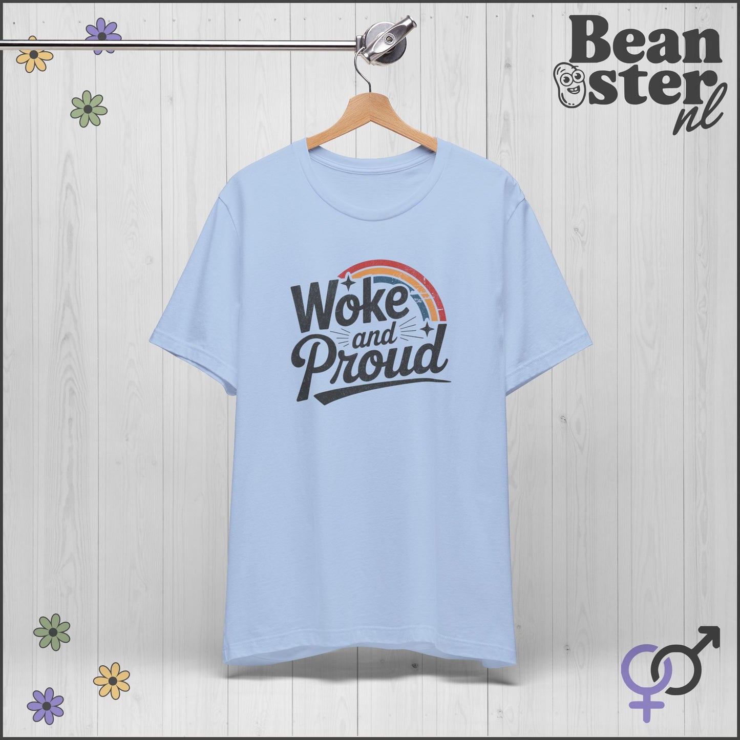 Woke And Proud Shirt | Retro Rainbow