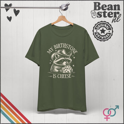 Cheese Is My Birthstone Funny Frog Tee