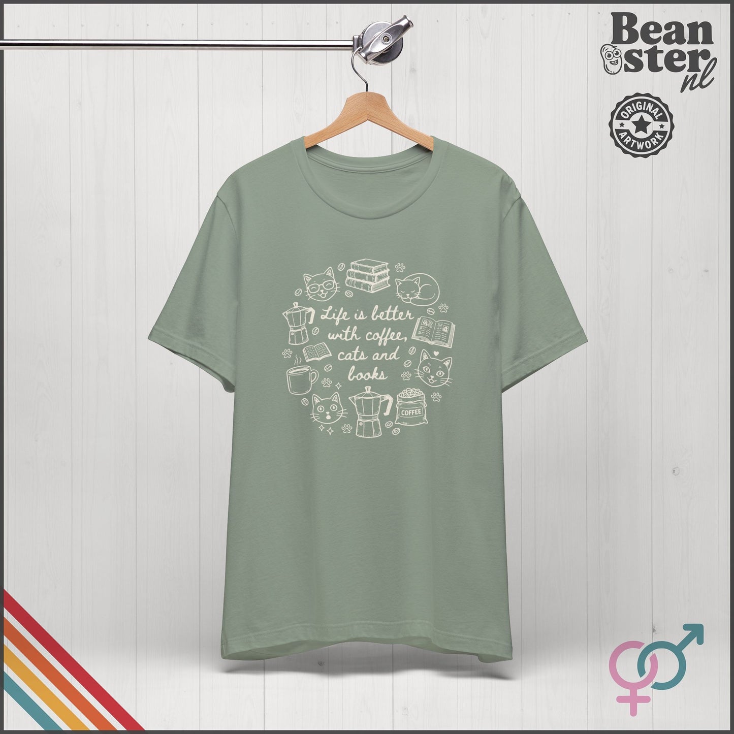 Coffee Cats And Books Shirt | Cozy Reading Tshirt, Vintage Reader Gift, Coffee Lover Retro Tee
