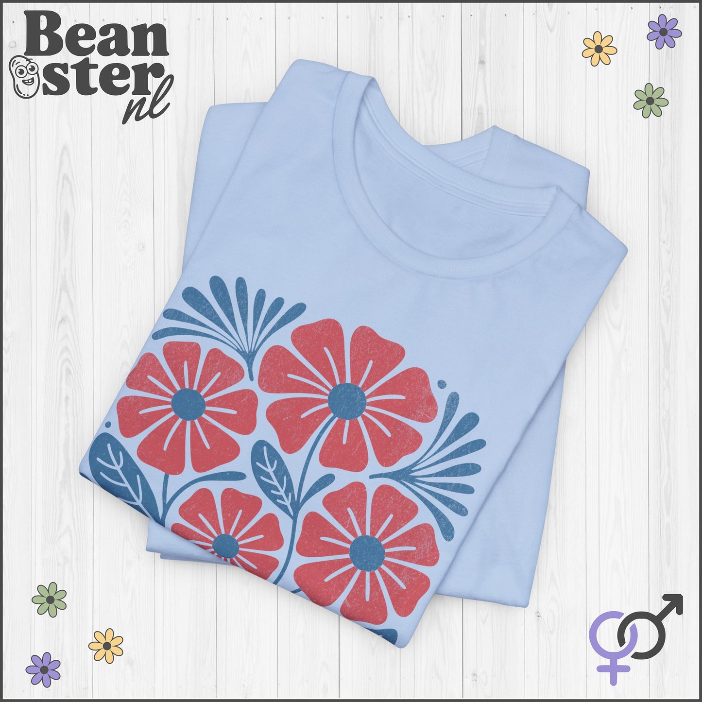 Radicalized By Basic Decency – Abstract Floral T-Shirt