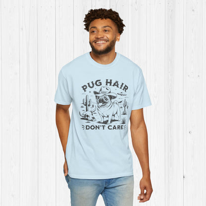 Vintage Western Pug Shirt – Customizable Pug Hair Don’t Care Tee