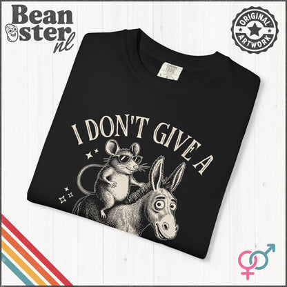 I don't give a rat's ass - Donkey Rat Shirt – Snarky Saying Tee