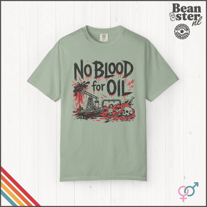 No Blood For Oil Anti-War Protest Graphic T-Shirt