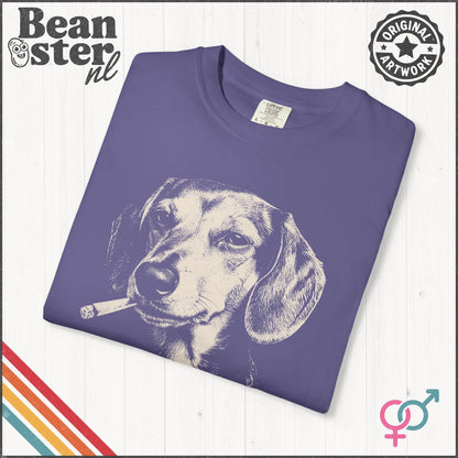 Smoking Dachshund Graphic Tee