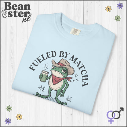 Fueled by Matcha & Anxiety Frog Meme T-Shirt