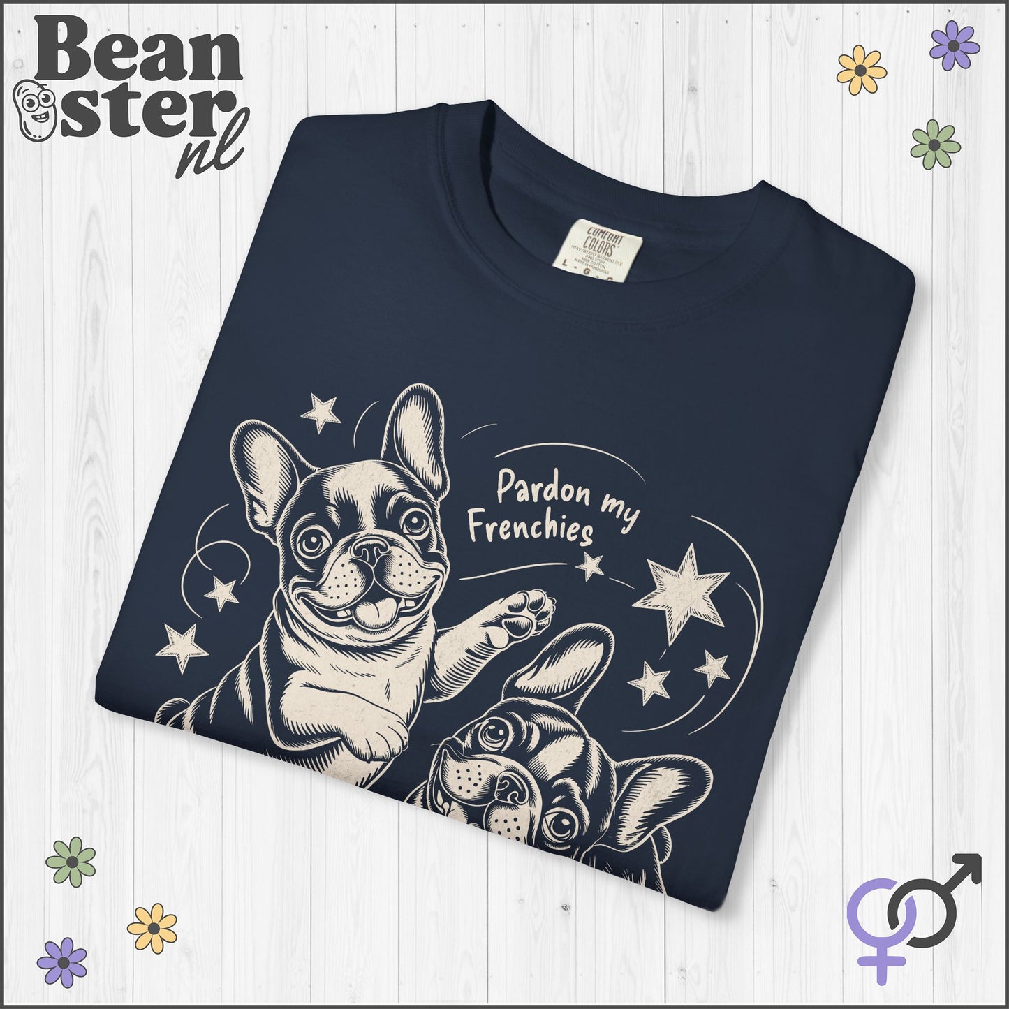 Pardon My Frenchies T-Shirt – Cute Bulldog Graphic Tee