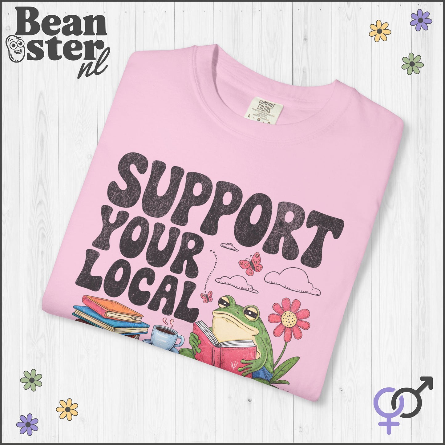 Support Your Local Library Frog Shirt