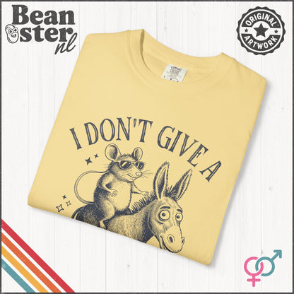 I don't give a rat's ass - Donkey Rat Shirt – Snarky Saying Tee