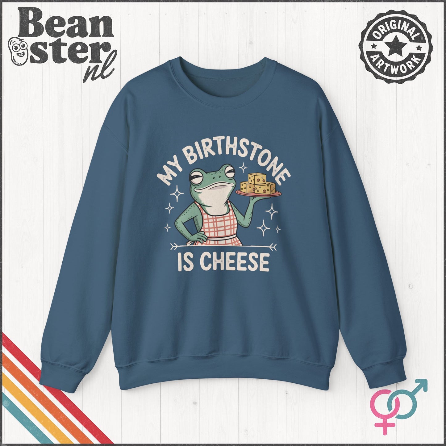 Cheese Is My Birthstone Funny Frog Sweatshirt