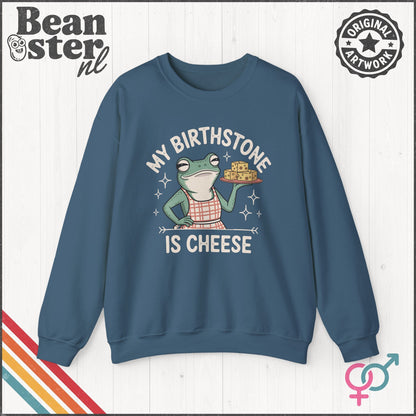 Cheese Is My Birthstone Funny Frog Sweatshirt