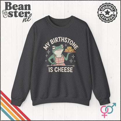 Cheese Is My Birthstone Funny Frog Sweatshirt