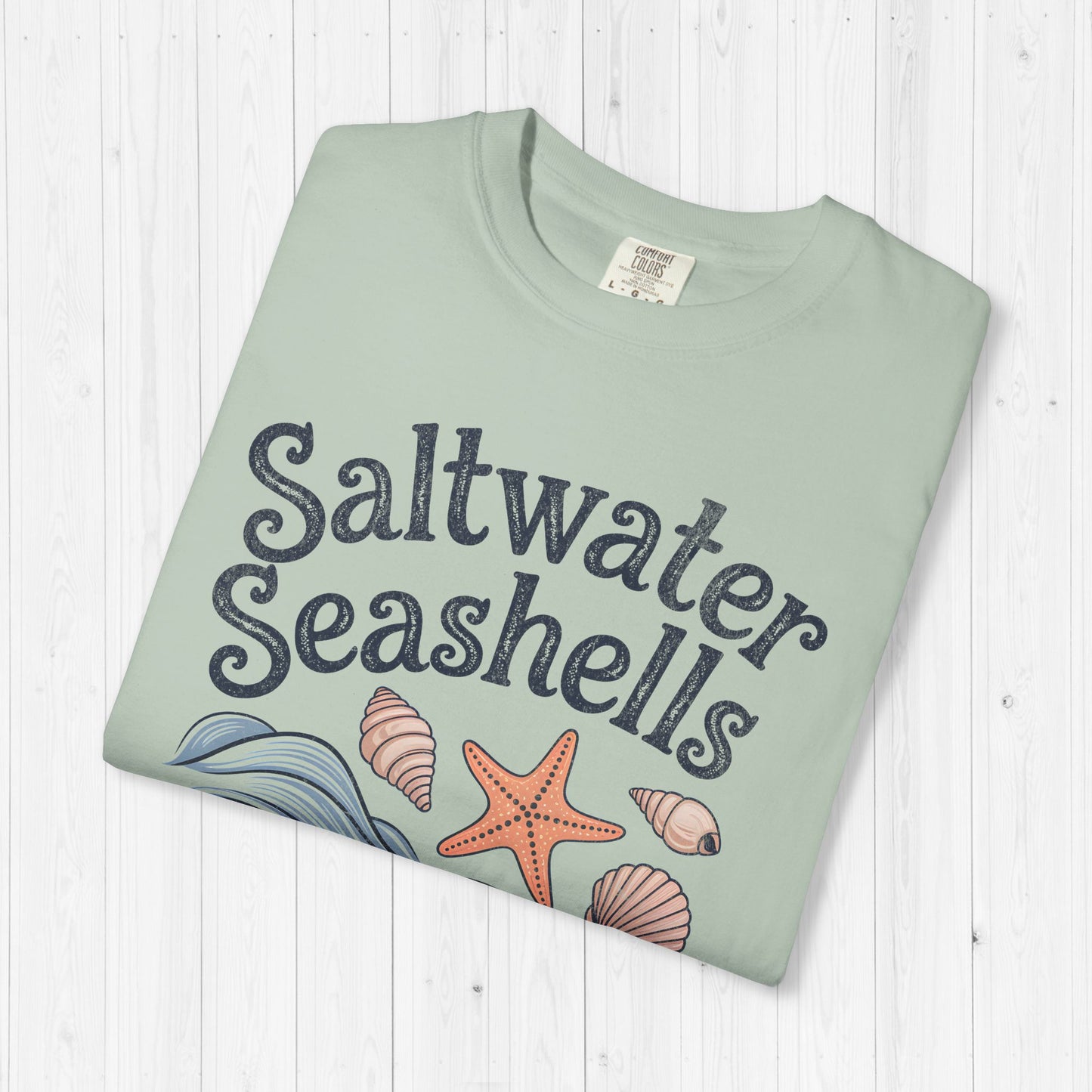 Saltwater Seashells Sunshine Tee – Vintage Beach Vibes