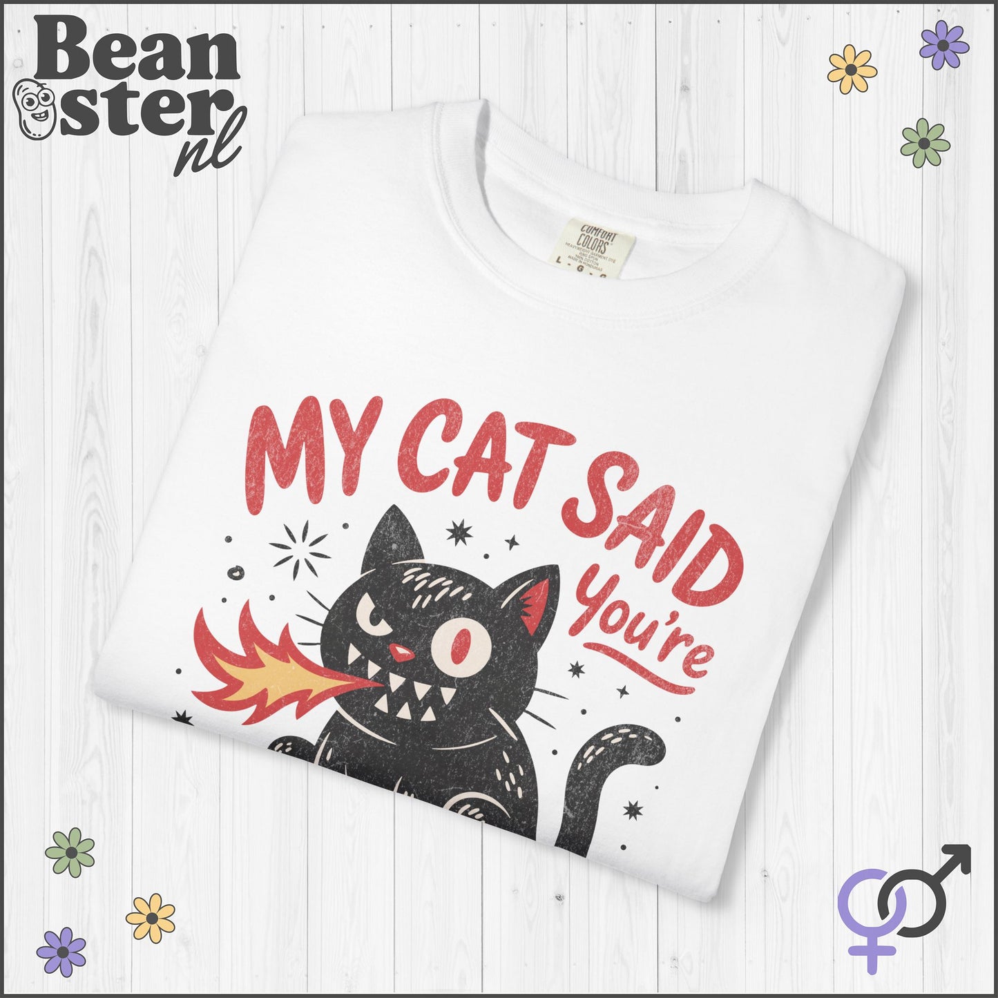 Kawaii Cat Graphic Tee – My Cat Said You’re a Bitch