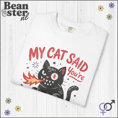 Kawaii Cat Graphic Tee – My Cat Said You’re a Bitch