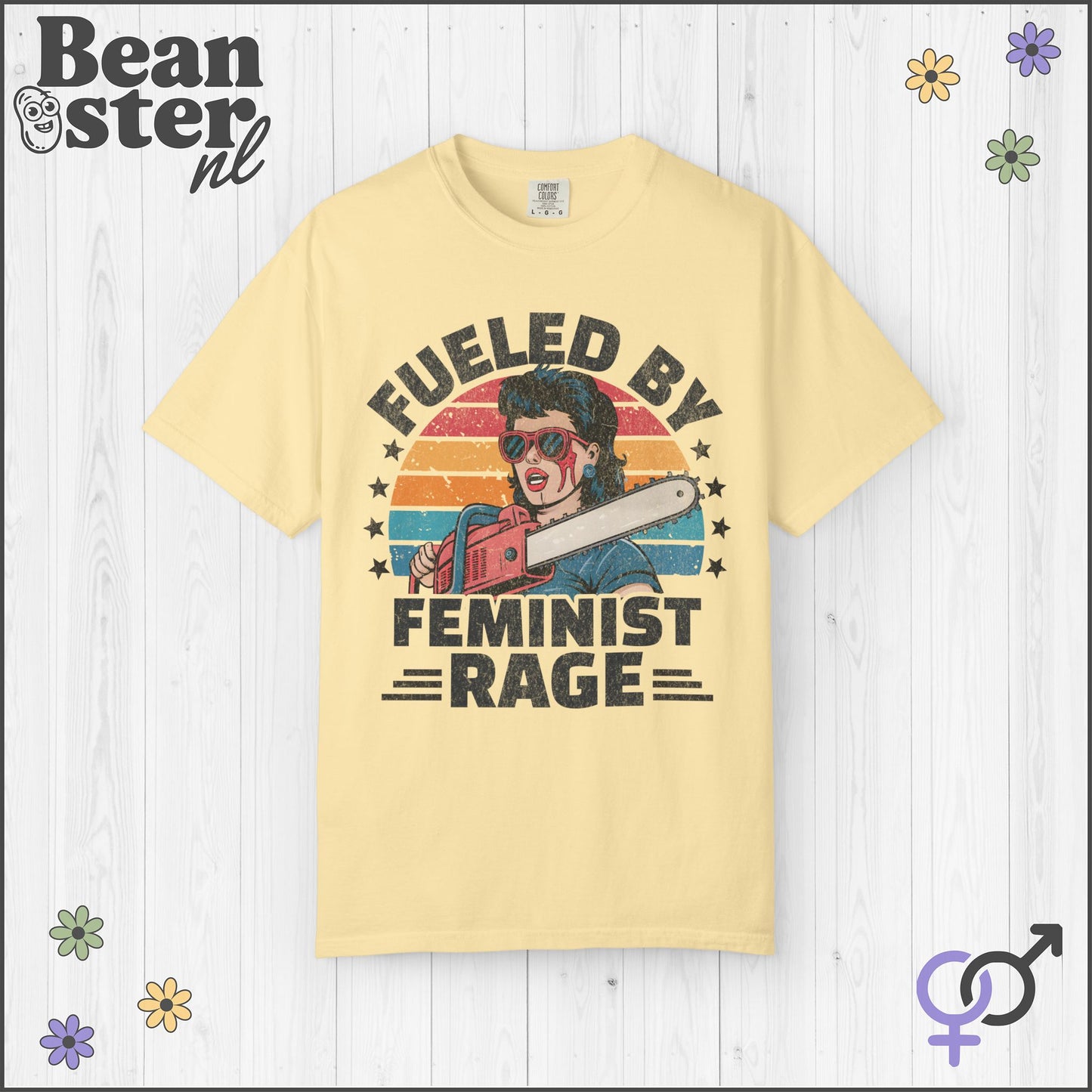 Fueled By Female Rage Retro Tee – Feminist Shirt