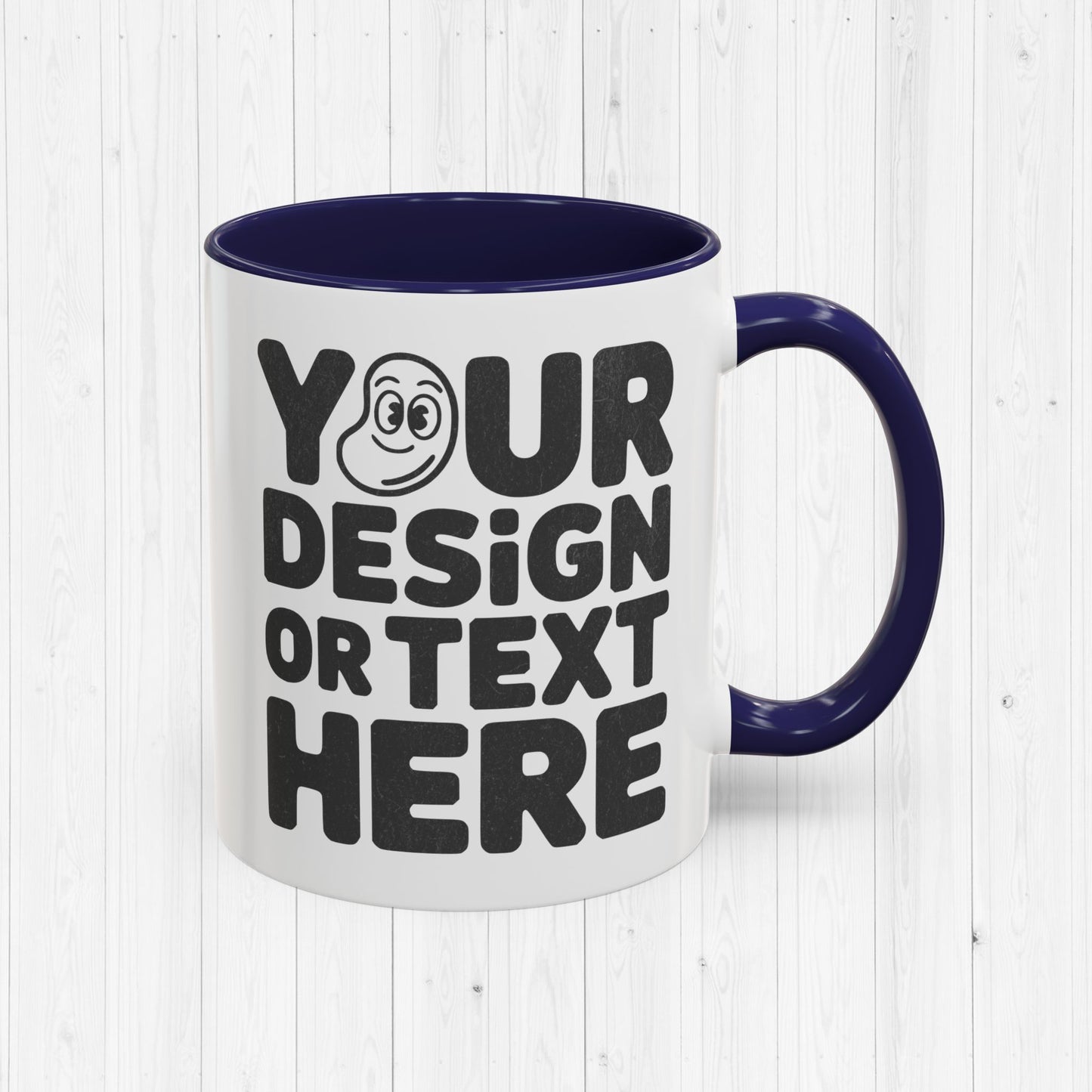 Personalized Accent Coffee Mug, Custom Mug Gift - Unique Coffee Cup.
