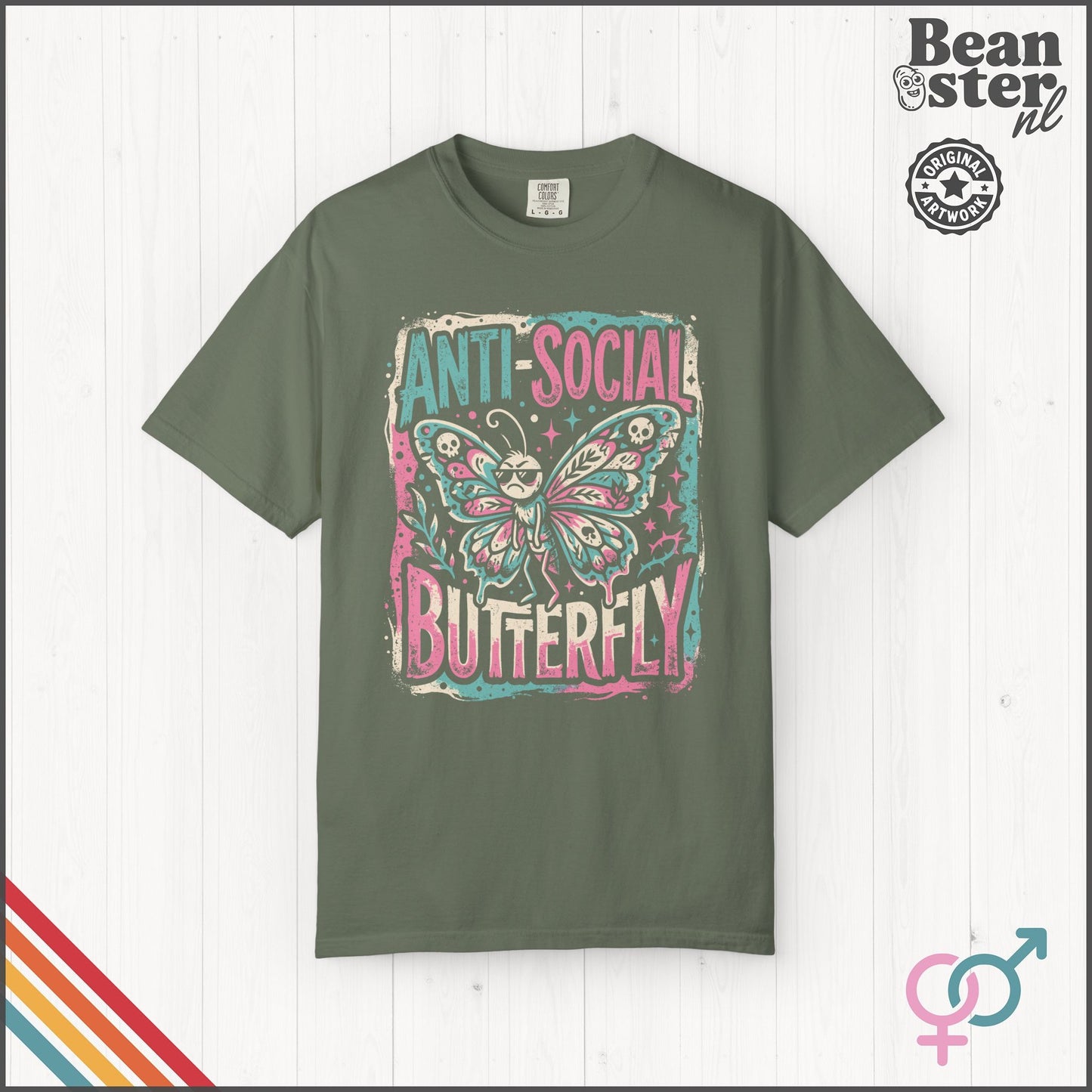 Anti Social Butterfly Funny Introvert T-Shirt