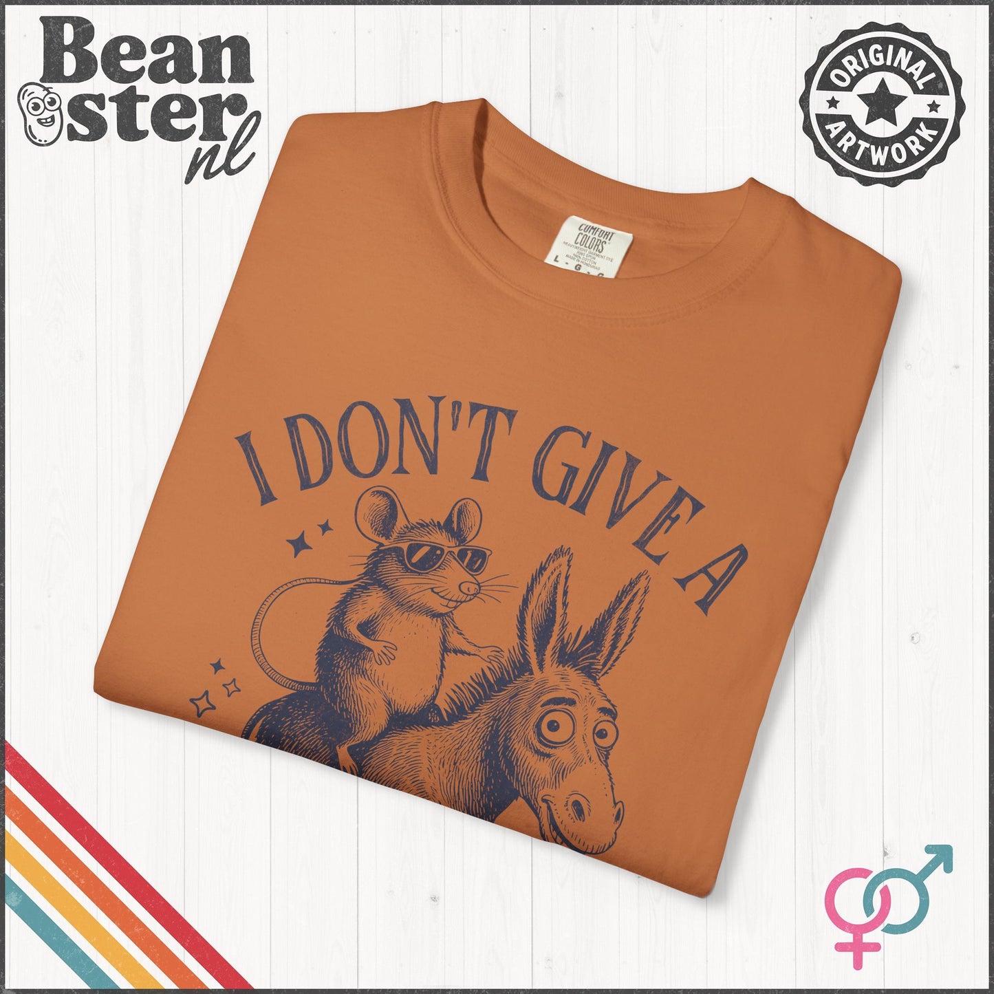 I don't give a rat's ass - Donkey Rat Shirt – Snarky Saying Tee