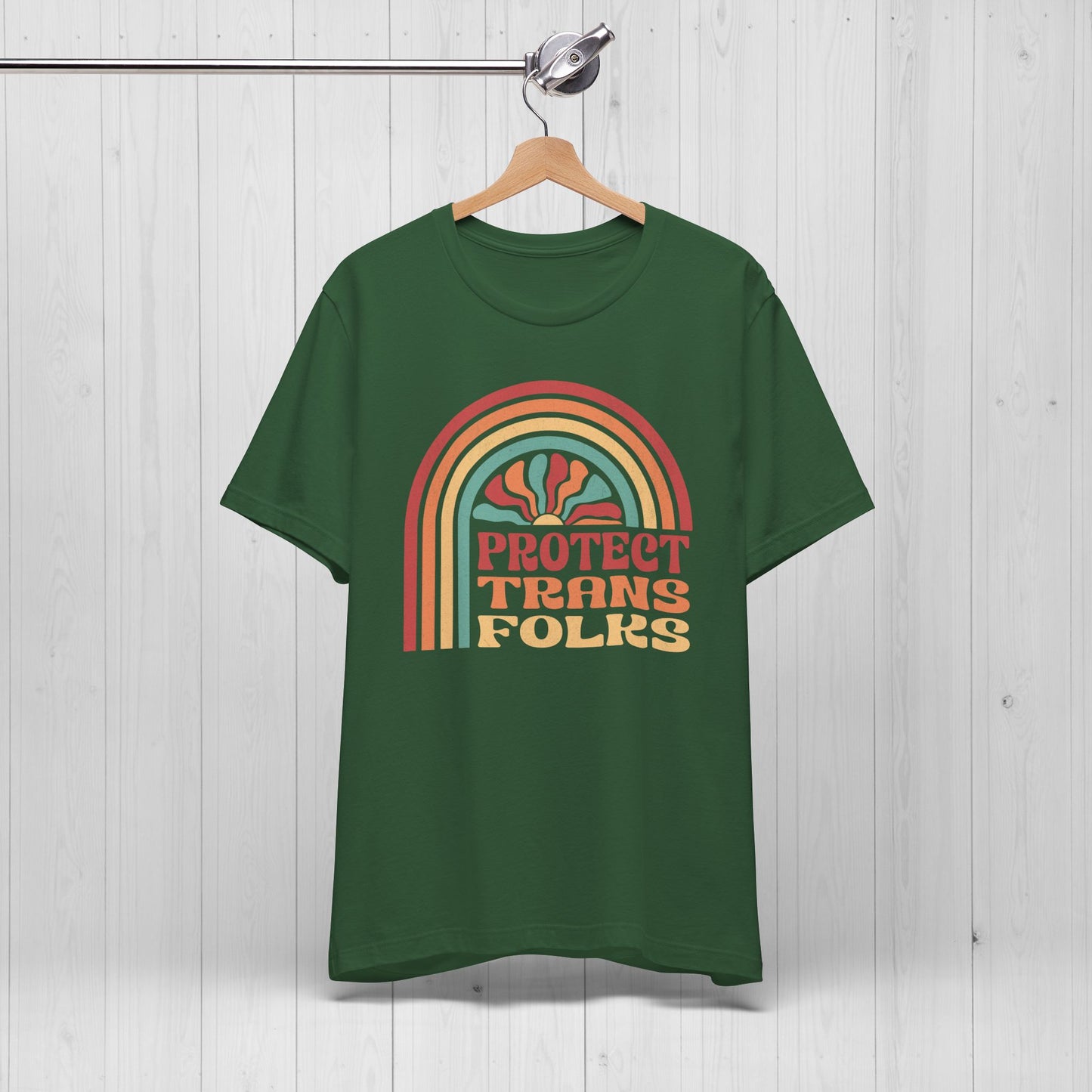 Protect Trans Folks Retro Tee | 80s Pride Shirt