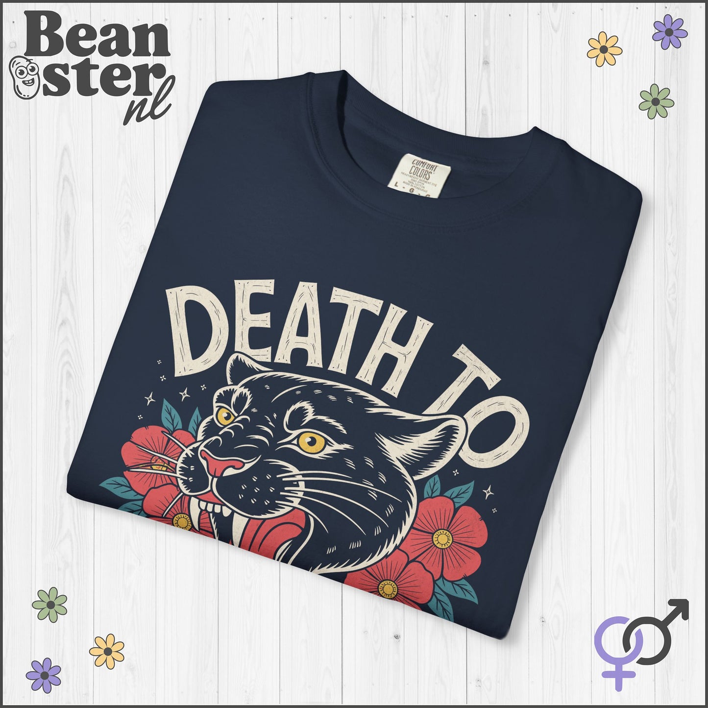 Death To Tyrants Shirt – Retro Black Panther Flower Tee