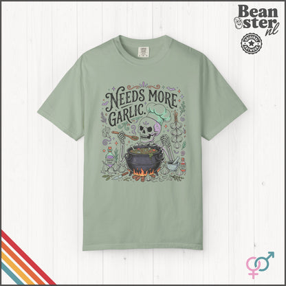 Needs More Garlic T-Shirt | Funny Foodie Kitchen Tee