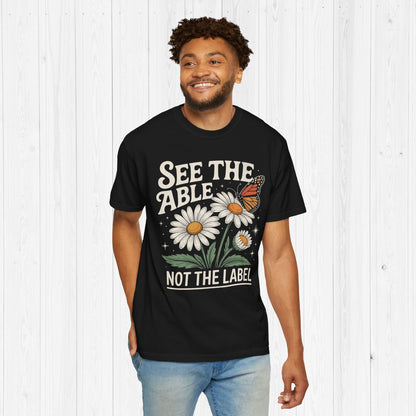 See The Able Not The Label Floral Autism Awareness Tee