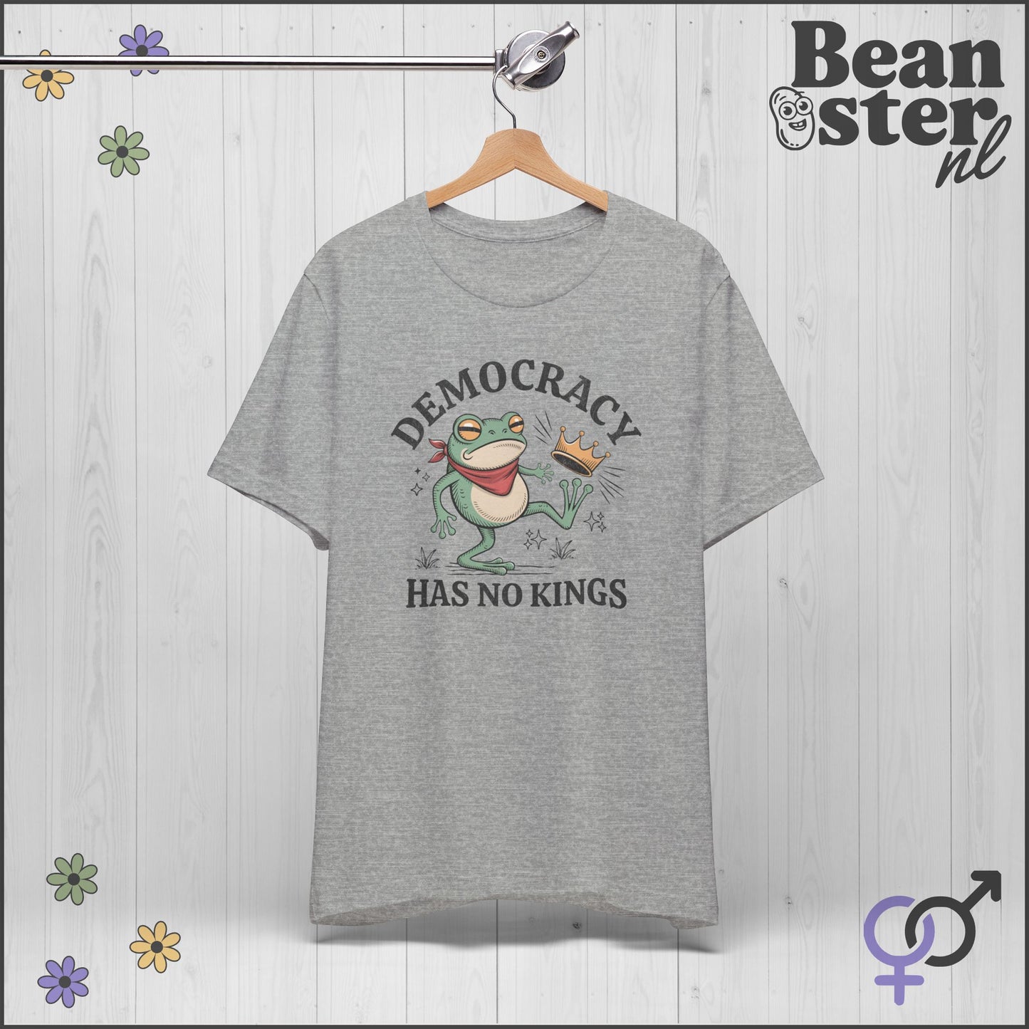 Sassy Frog Shirt – Democracy Has No Kings Tee