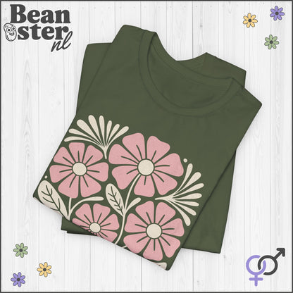 Radicalized By Basic Decency – Abstract Floral T-Shirt