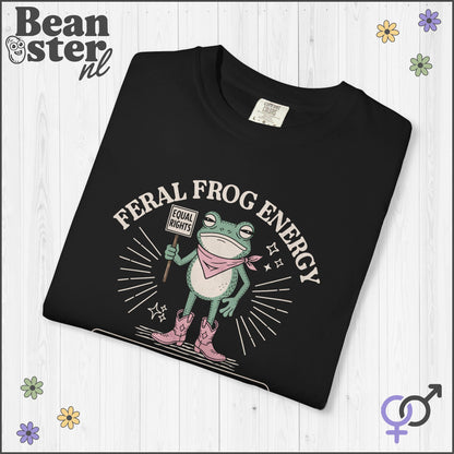 Feral Frog Protest T-Shirt – Funny Feminist Activism Tee