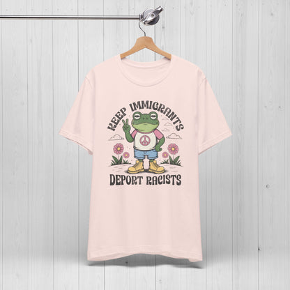Keep Immigrants, Trade Racists Shirt – Funny Frog Tee