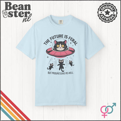Funny Cat UFO T-Shirt | Quirky Progressive Graphic Tee