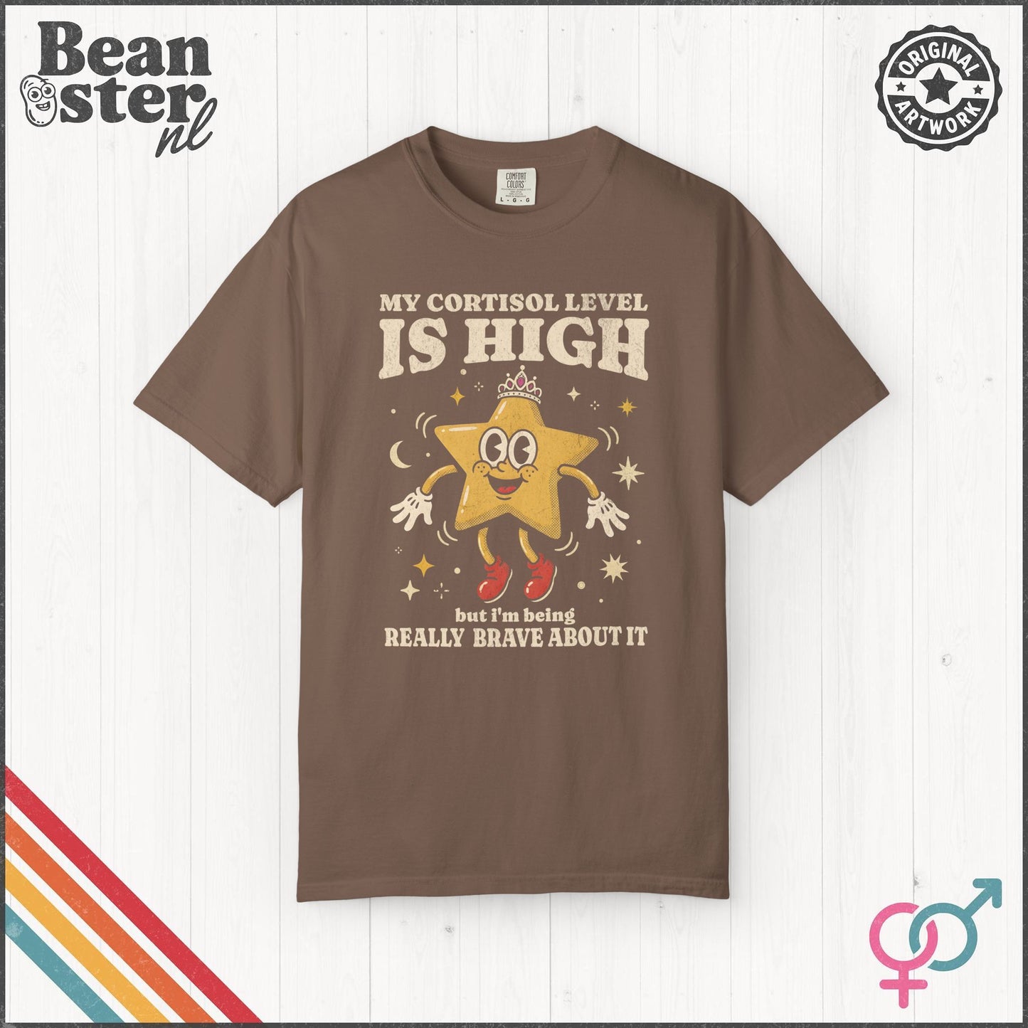 Funny Cortisol Graphic T-Shirt – Anxiety Humor Meme Tee