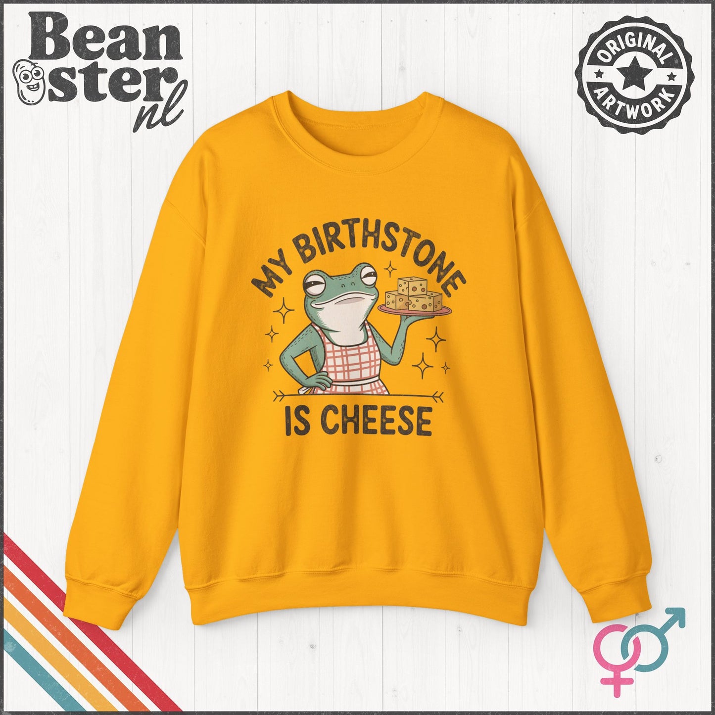 Cheese Is My Birthstone Funny Frog Sweatshirt