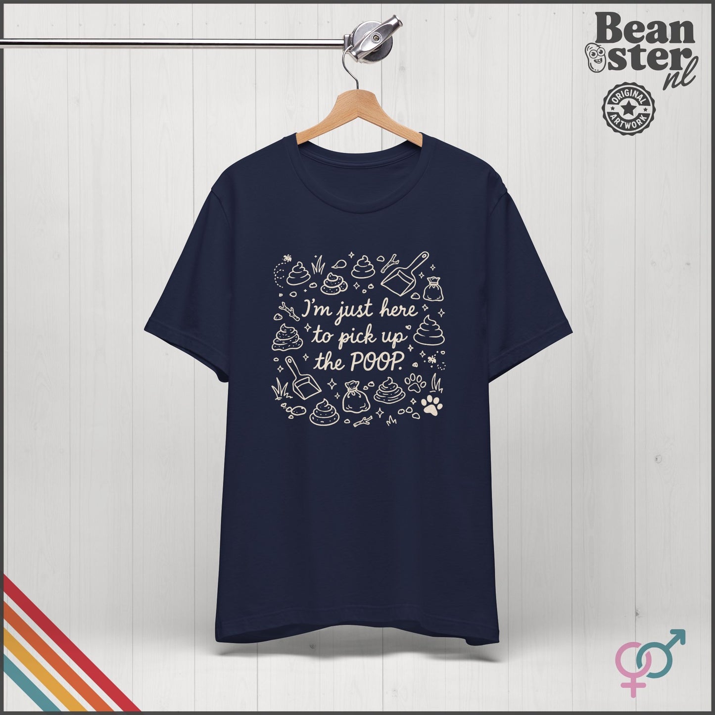 Just Here To Pick Up The Poop Shirt | Funny Dog Owner Tshirt, Vintage Graphic Tee