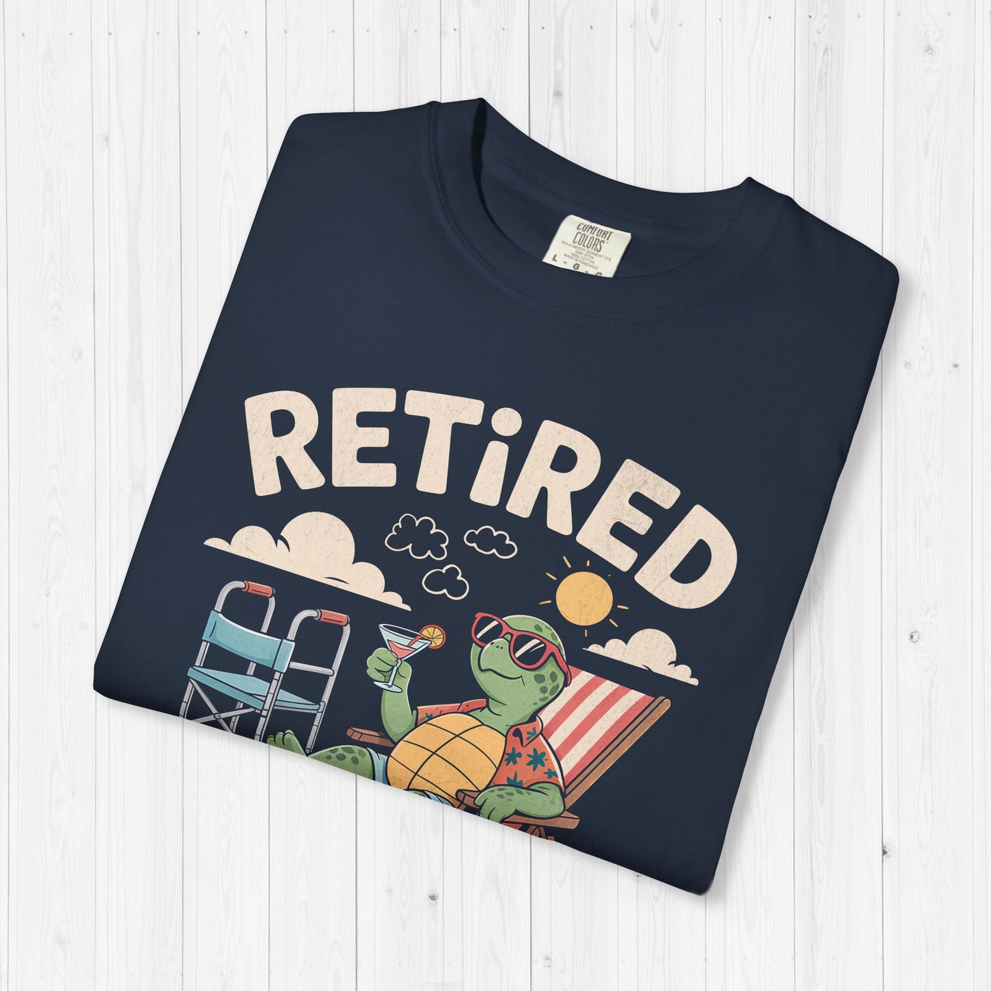 Expired But Still Desired Funny Retired Frog Beach Tee