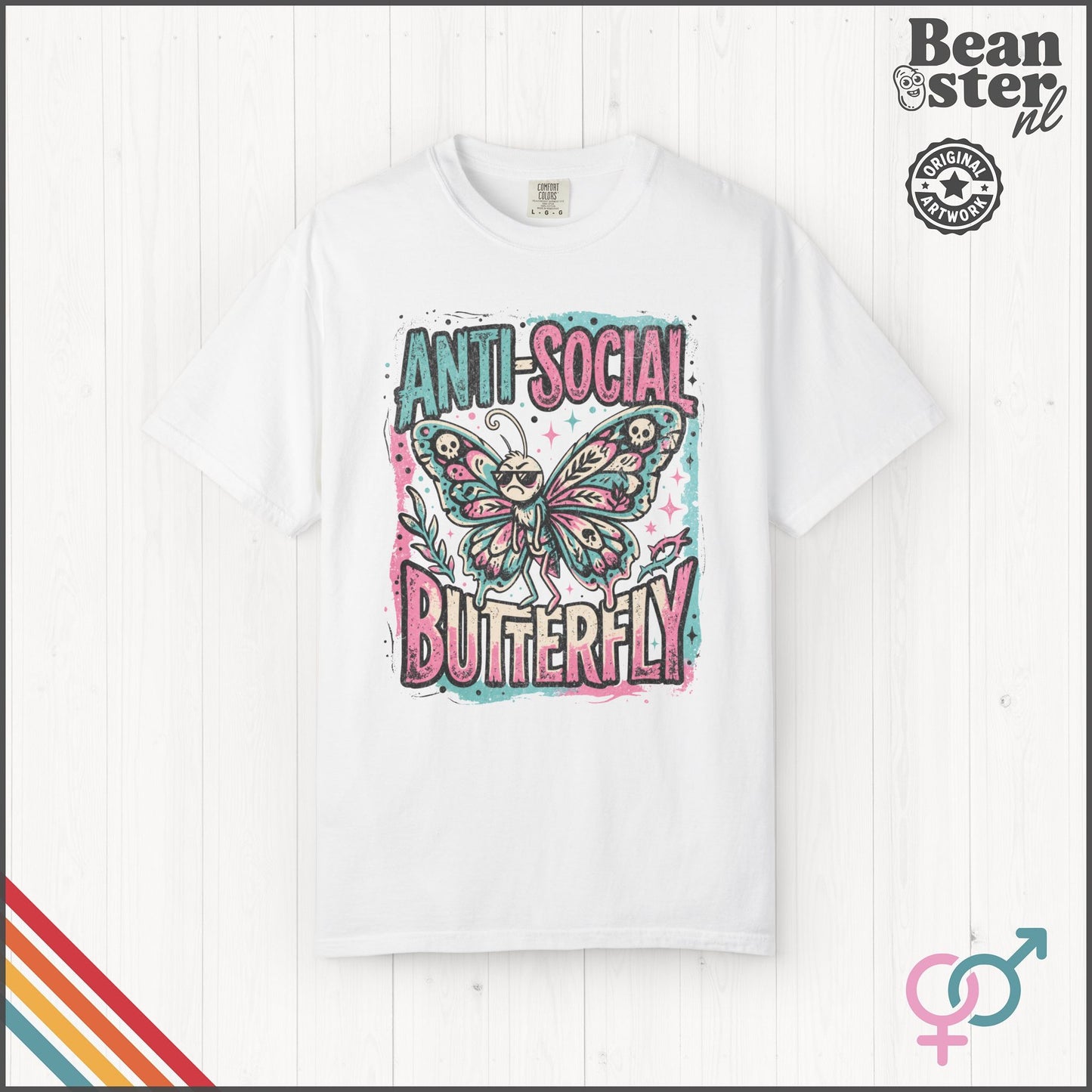 Anti Social Butterfly Funny Introvert T-Shirt