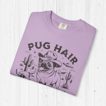 Vintage Western Pug Shirt – Customizable Pug Hair Don’t Care Tee
