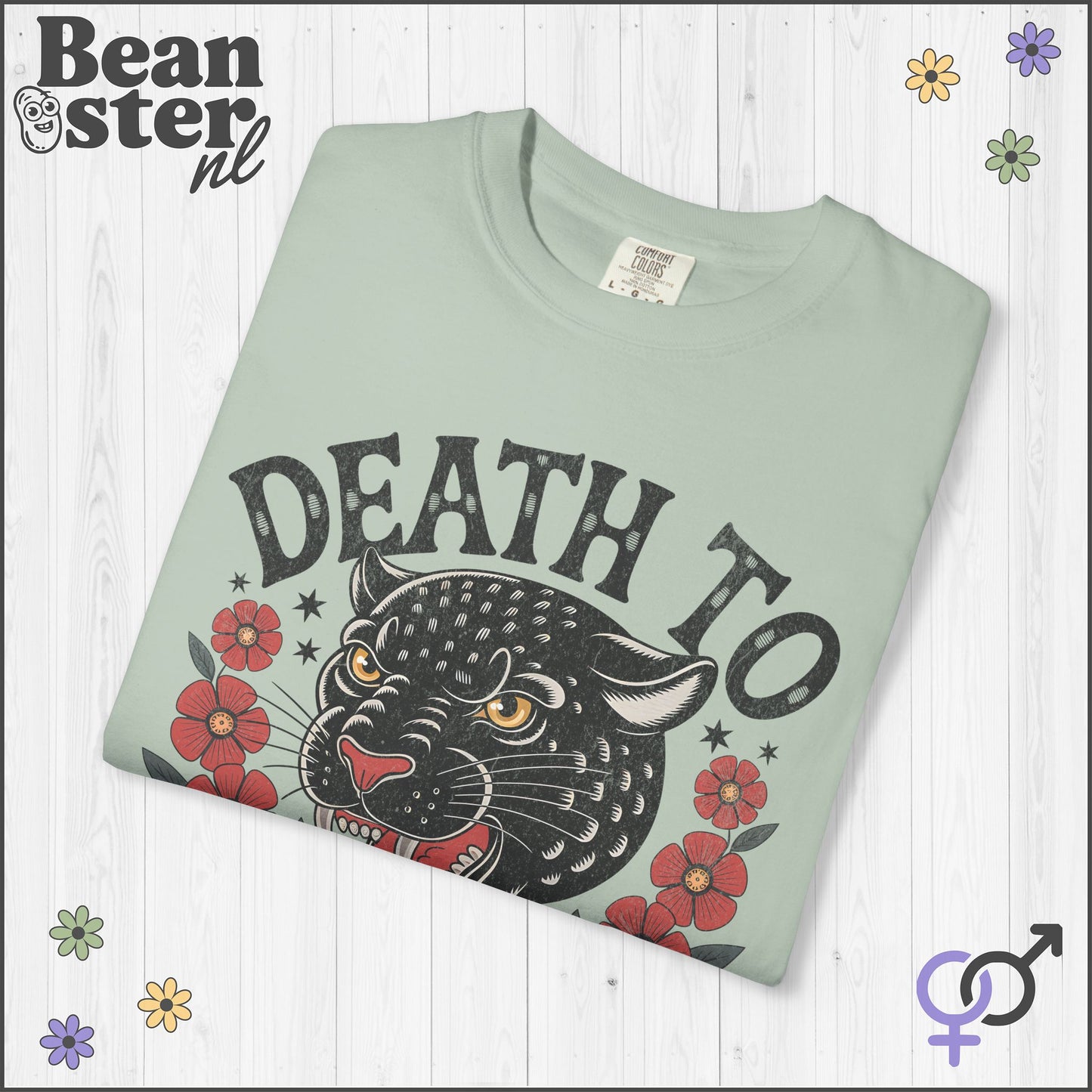 Death To Tyrants Shirt – Retro Black Panther Flower Tee