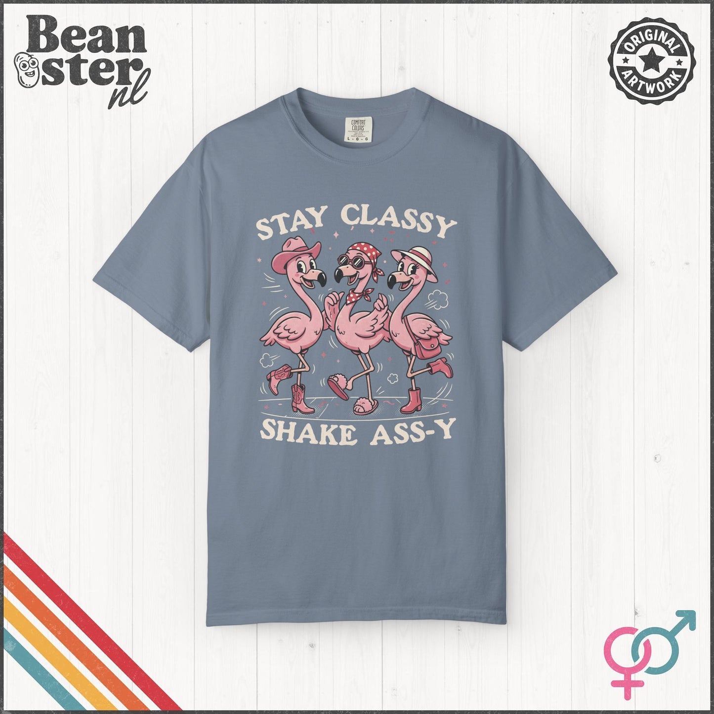Stay Classy Shake Assy Funny Graphic T-Shirt Tee