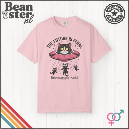 Funny Cat UFO T-Shirt | Quirky Progressive Graphic Tee
