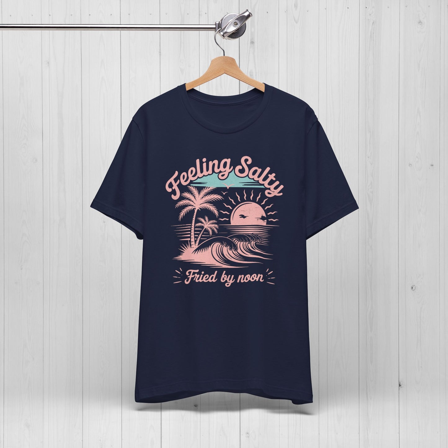 Feeling Salty Retro Pink Tee – Vintage Summer Vibes Shirt
