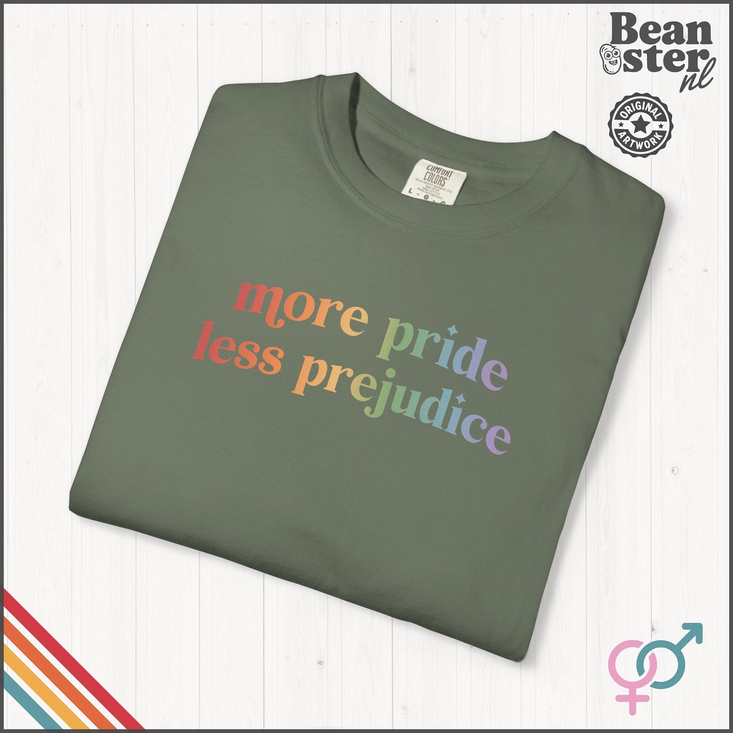 More Pride Less Prejudice LGBTQ Pride T-Shirt