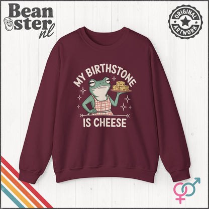 Cheese Is My Birthstone Funny Frog Sweatshirt