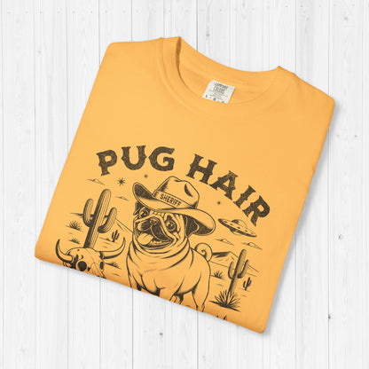 Vintage Western Pug Shirt – Customizable Pug Hair Don’t Care Tee